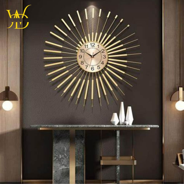 Large Metal Wall Clocks, Creative Design Wall Clock Silent Wall Clock Non Ticking Decoration Clock for Home Kitchen Living Room Office.