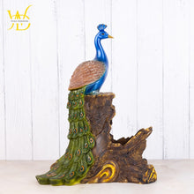 The Wall darshan Resin Peacock Statue Wine Bottle Holder Display Stand for Home Bar Decorative Showpiece (12x32x23 cms)