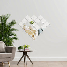 Acrylic square Mirror Stickers For Wall Pack Of 12 pieces Mirror Size (6x6)inches Each