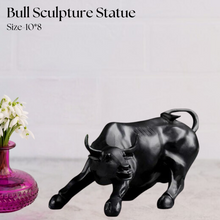 Abstract Art Charging Bull Figurine