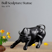 Abstract Art Charging Bull Figurine