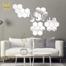 Acrylic hexagonal Mirror Stickers For Wall Pack Of 15 pieces   Mirror Size (6x5)inches  Each