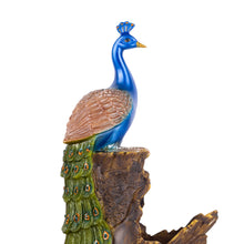 The Wall darshan Resin Peacock Statue Wine Bottle Holder Display Stand for Home Bar Decorative Showpiece (12x32x23 cms)