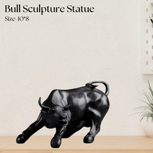 Abstract Art Charging Bull Figurine