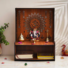 THE WALLDARSHAN Wooden Laminated Temple Beautiful MDF Wooden Temple/Pooja Mandir for Home and Office/Wall Mounted Temple Home Decor Temple Brown