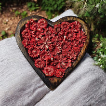 Rose Wooden Bowl Candle