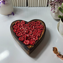 Rose Wooden Bowl Candle