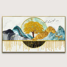 Golden Tree Wall Painting | 48 x 24 inches