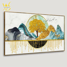 Golden Tree Wall Painting | 48 x 24 inches