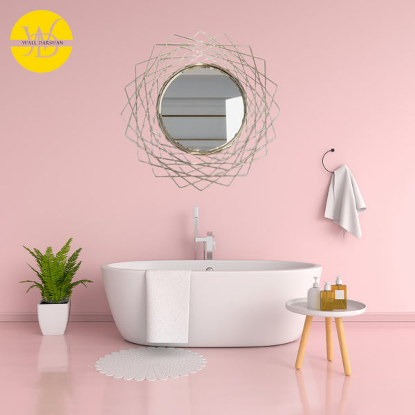 The WallDarshan Geometric Wall Accent Mirror