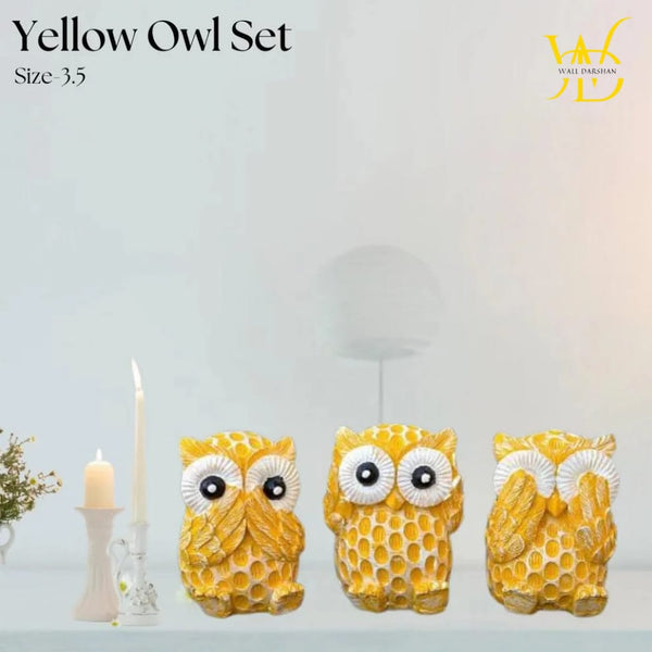 Designer Owl Set of 3 Home Decor Accent