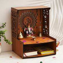 THE WALLDARSHAN Wooden Laminated Temple Beautiful MDF Wooden Temple/Pooja Mandir for Home and Office/Wall Mounted Temple Home Decor Temple Brown